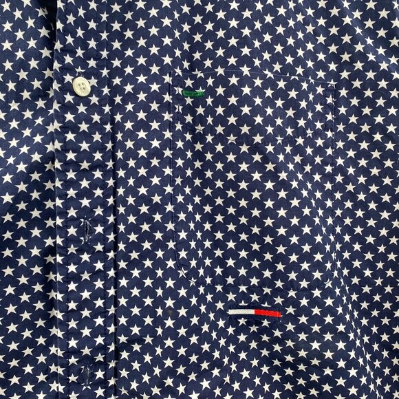 Tommy Hilfiger Men's Shirt Short Sleeve Large Star-Patterned - Picture 5 of 9